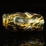 Ancient mosaic bead with yellow & black glass canes